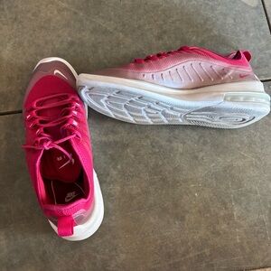 Nike Air Max Women's Fuchsia and White Athletic Shoes